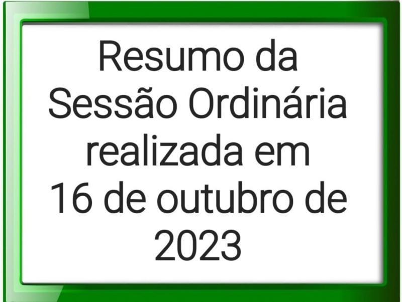 SESSÃO ORDINÁRIA